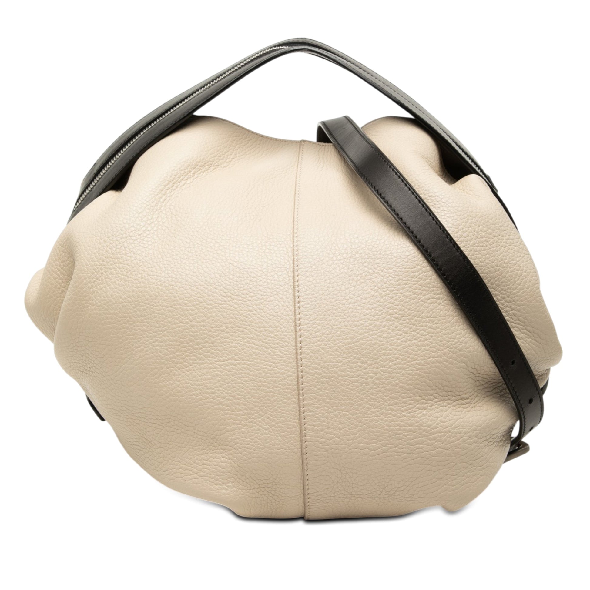 LOEWE Grained Calfskin Zip Handle Satchel