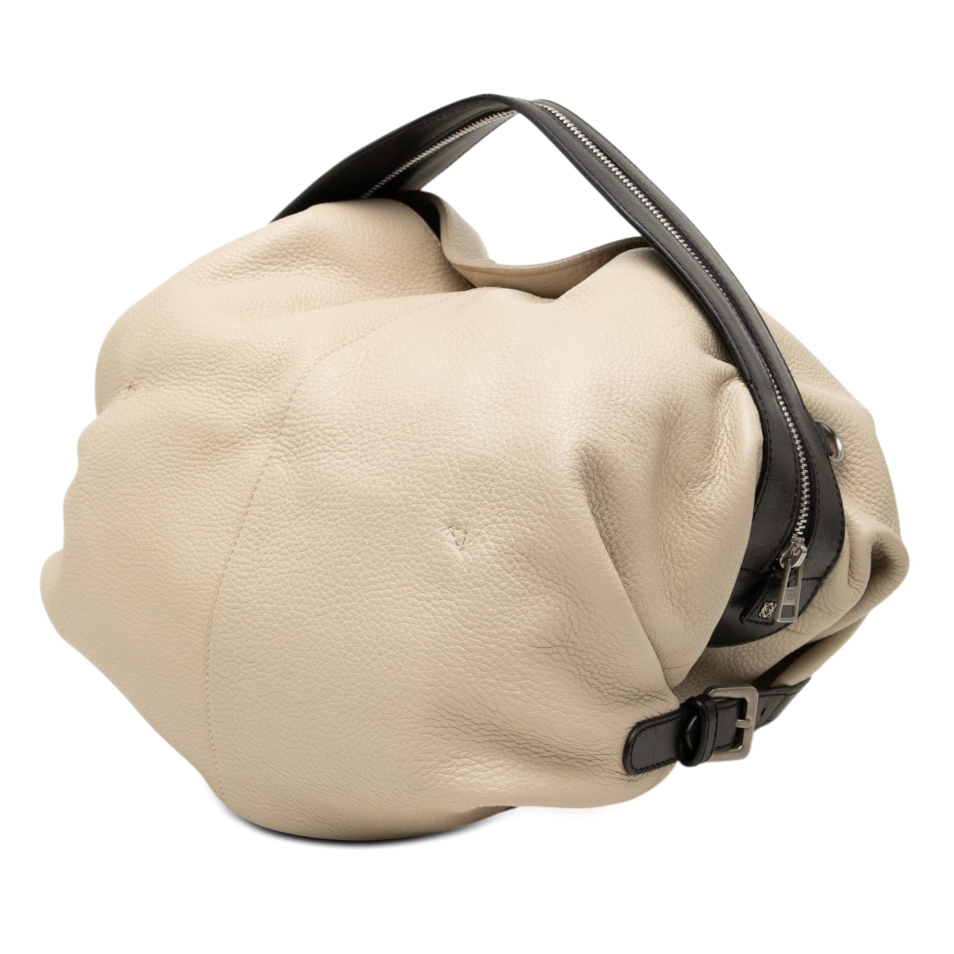 LOEWE Grained Calfskin Zip Handle Satchel