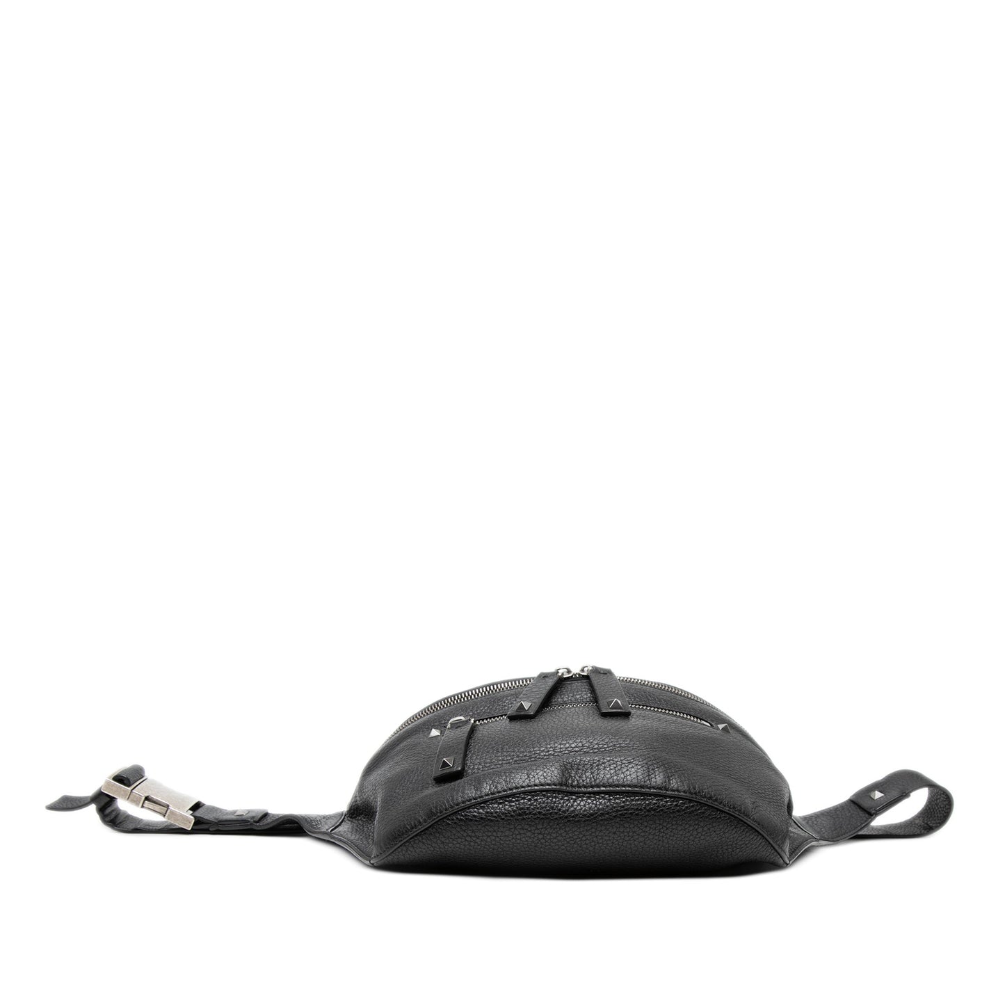 Valentino Pebbled Calfskin Rockstud Belt Bag
