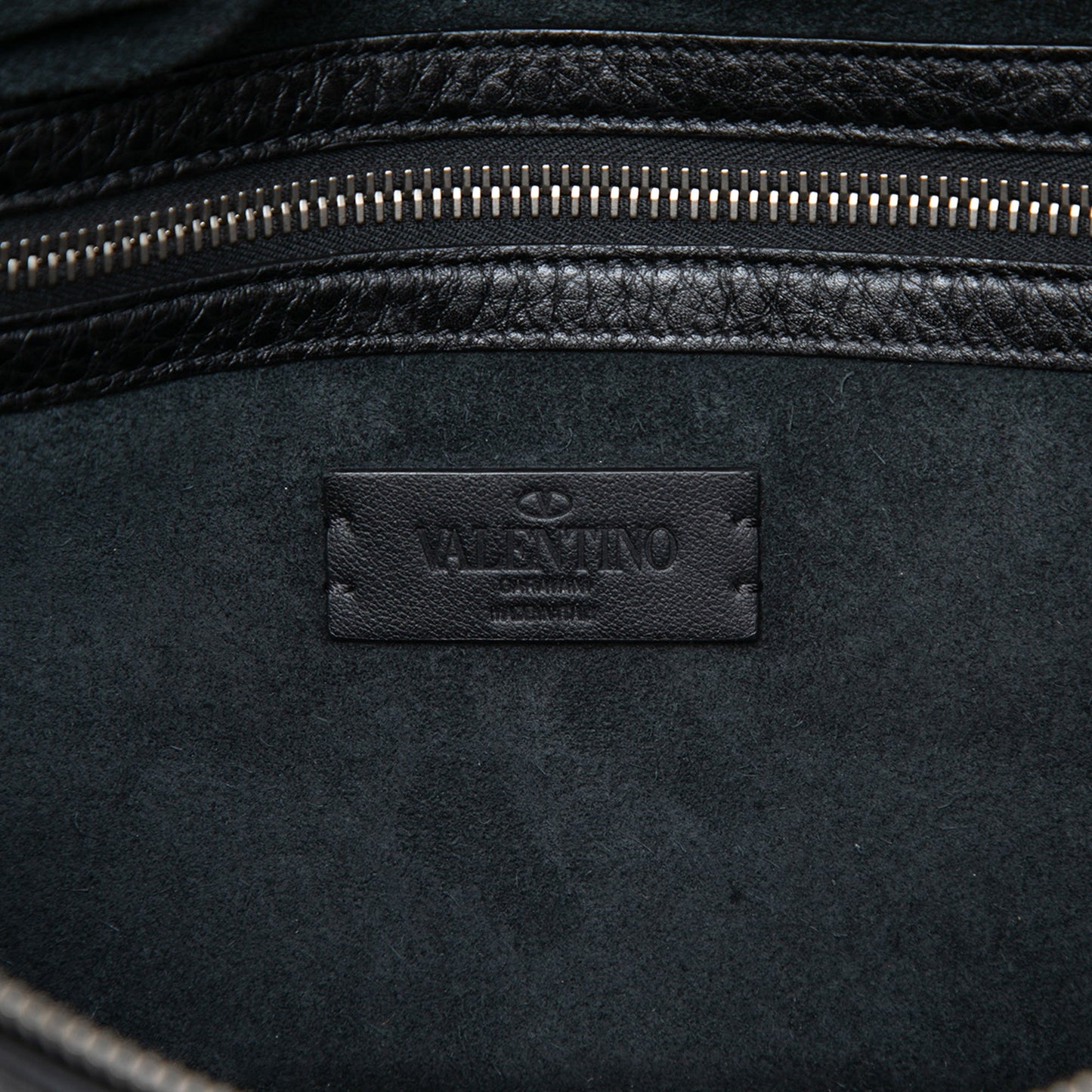 Valentino Pebbled Calfskin Rockstud Belt Bag