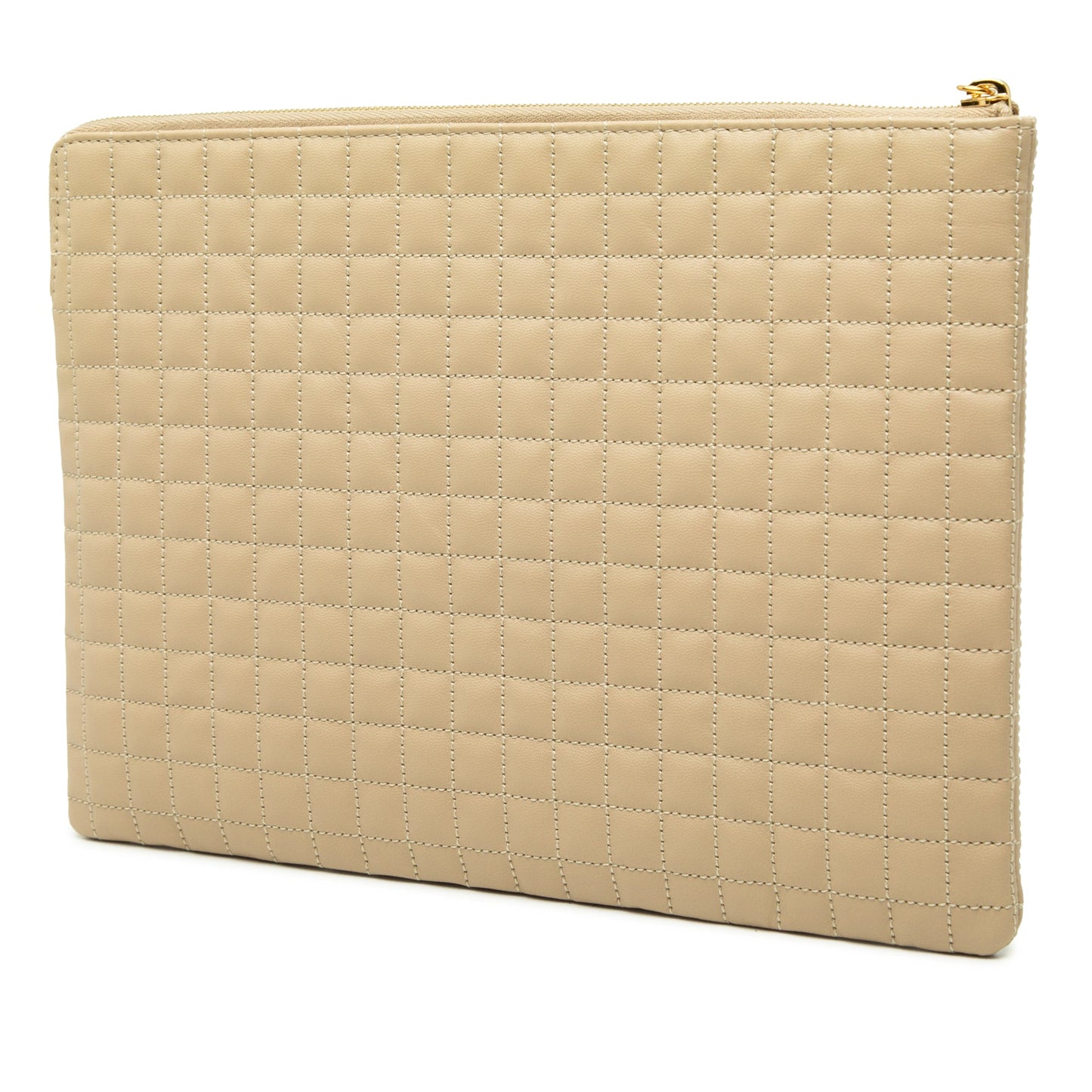 Celine Quilted Calfskin C Charm Clutch