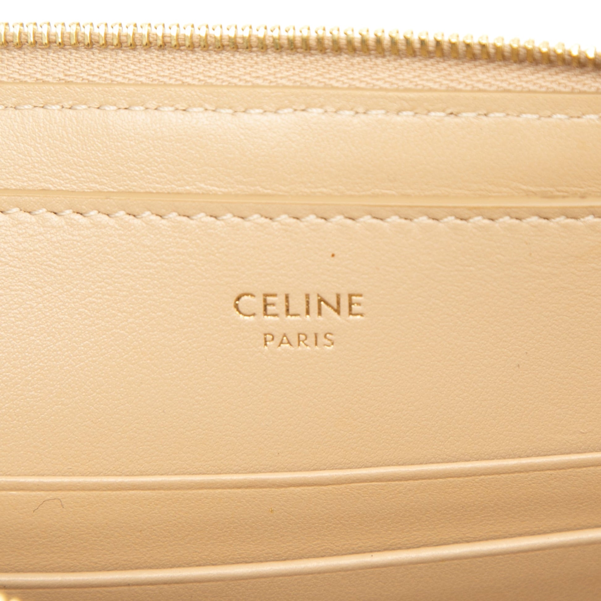 Celine Quilted Calfskin C Charm Clutch