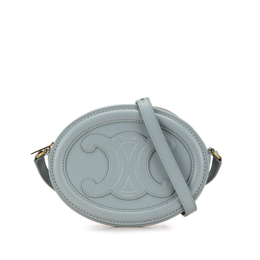 Celine Small Calfskin Cuir Triomphe Oval Crossbody