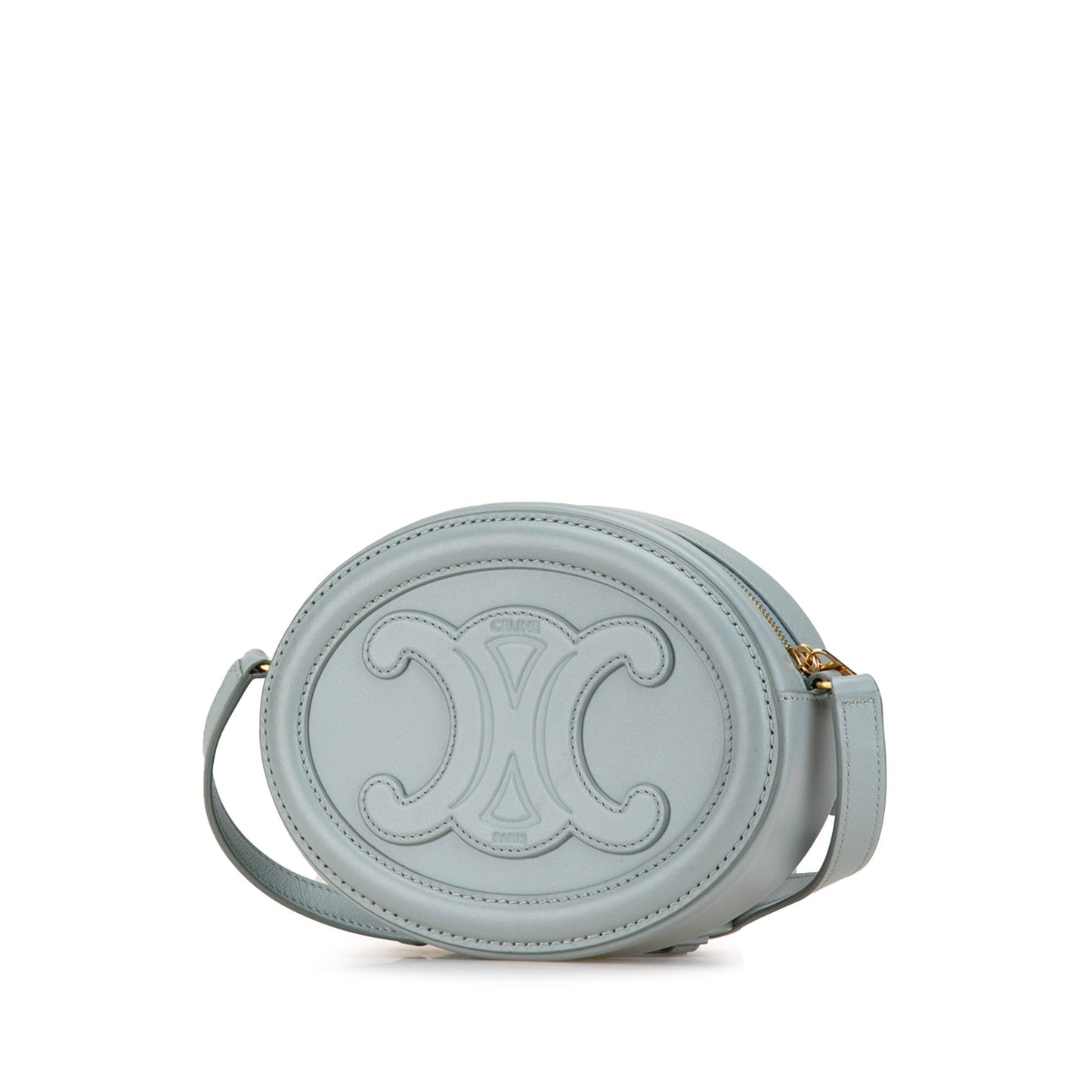 Celine Small Calfskin Cuir Triomphe Oval Crossbody