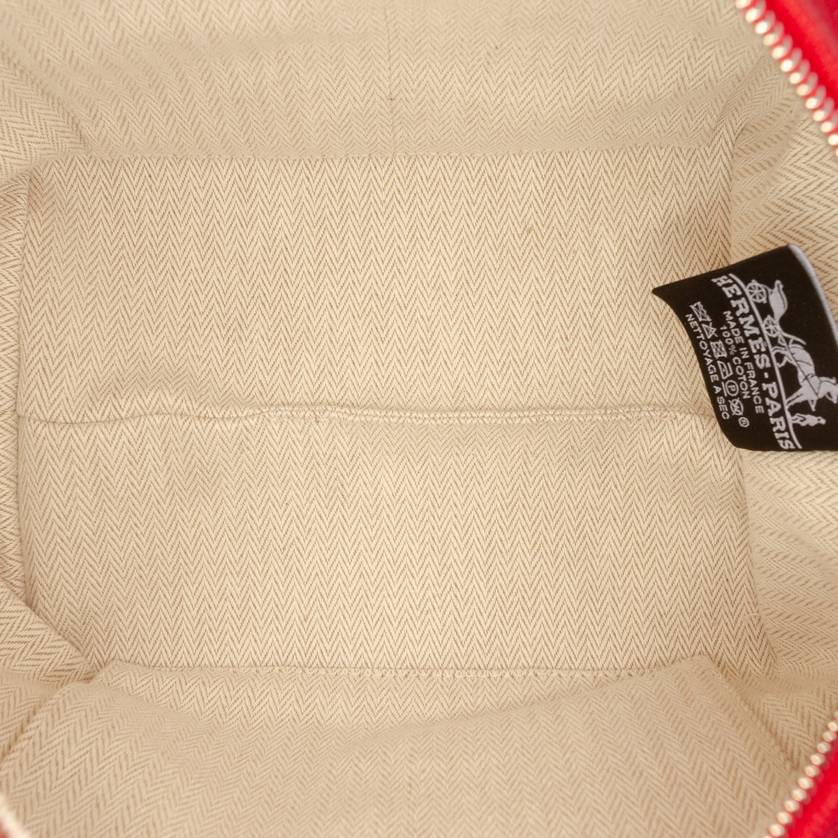 Hermès Small Toile Bride A Brac Case — Red
