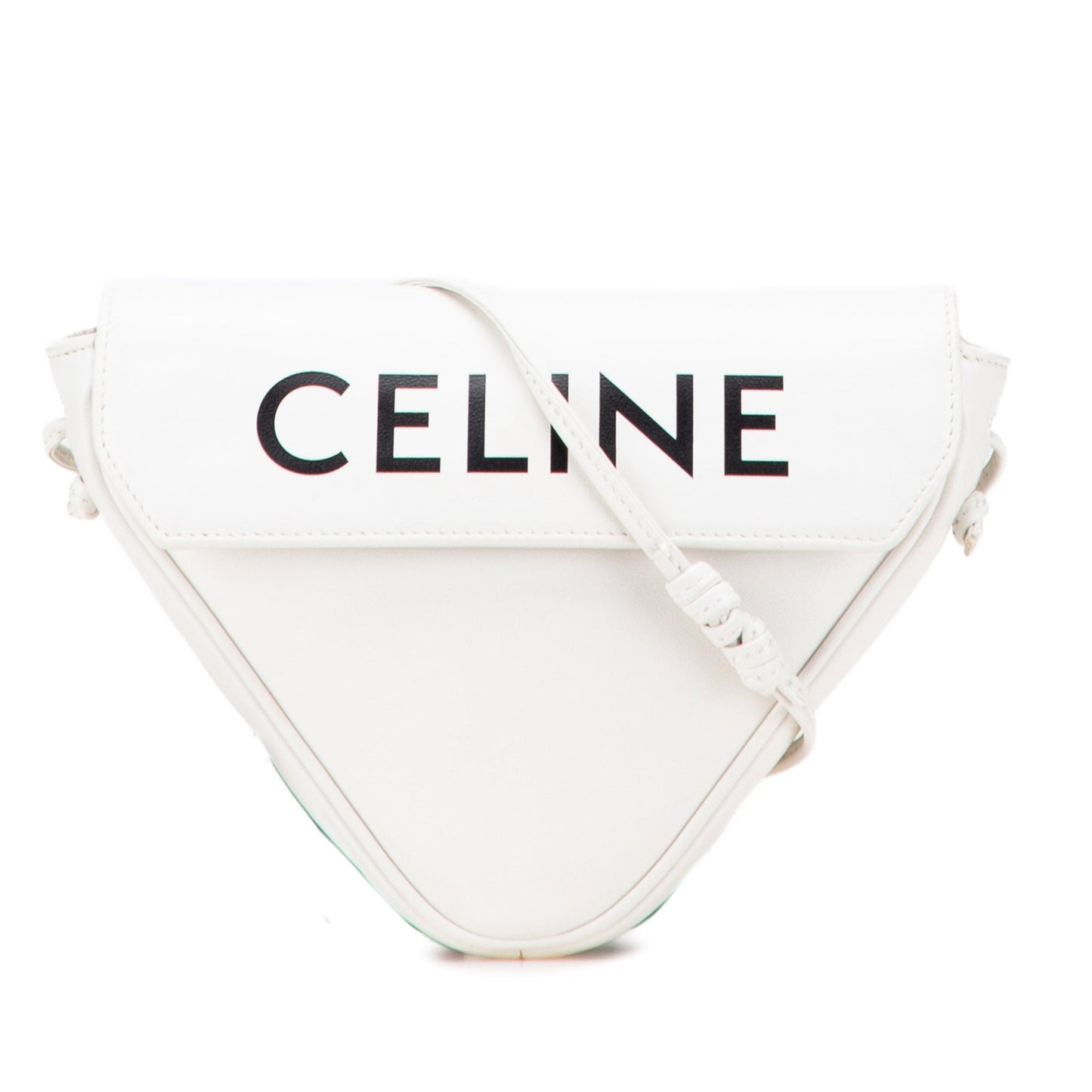 Celine Smooth Calfskin Logo Triangle Crossbody