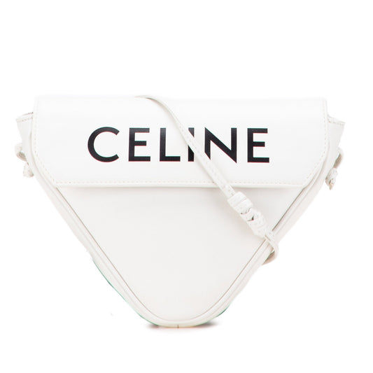 Celine Smooth Calfskin Logo Triangle Crossbody