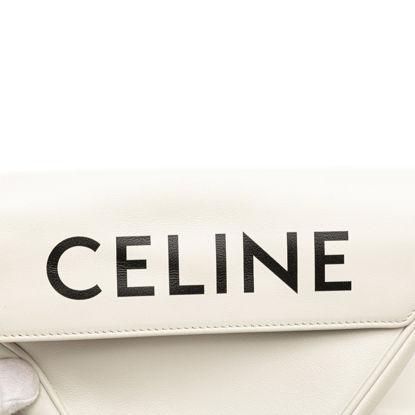 Celine Smooth Calfskin Logo Triangle Crossbody