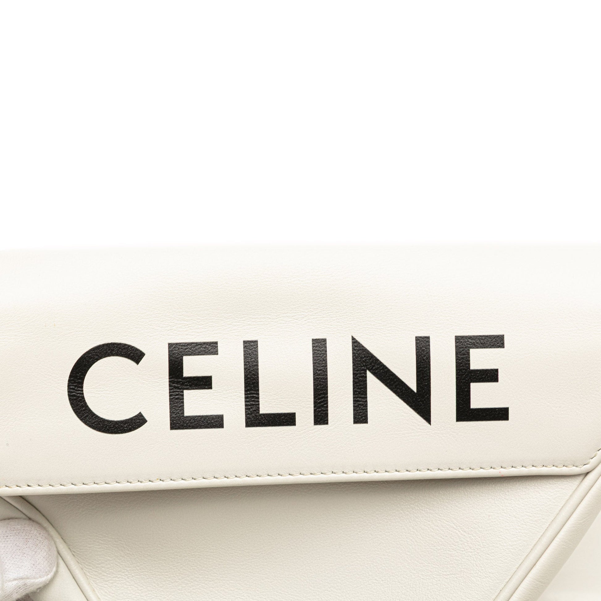 Celine Smooth Calfskin Logo Triangle Crossbody