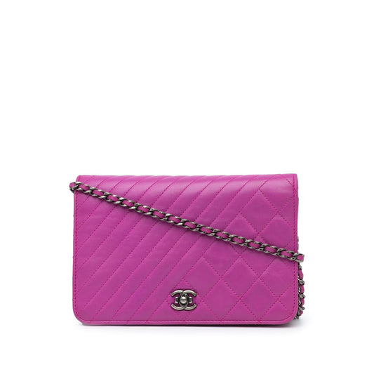 Chanel Lambskin Coco Boy Wallet On Chain