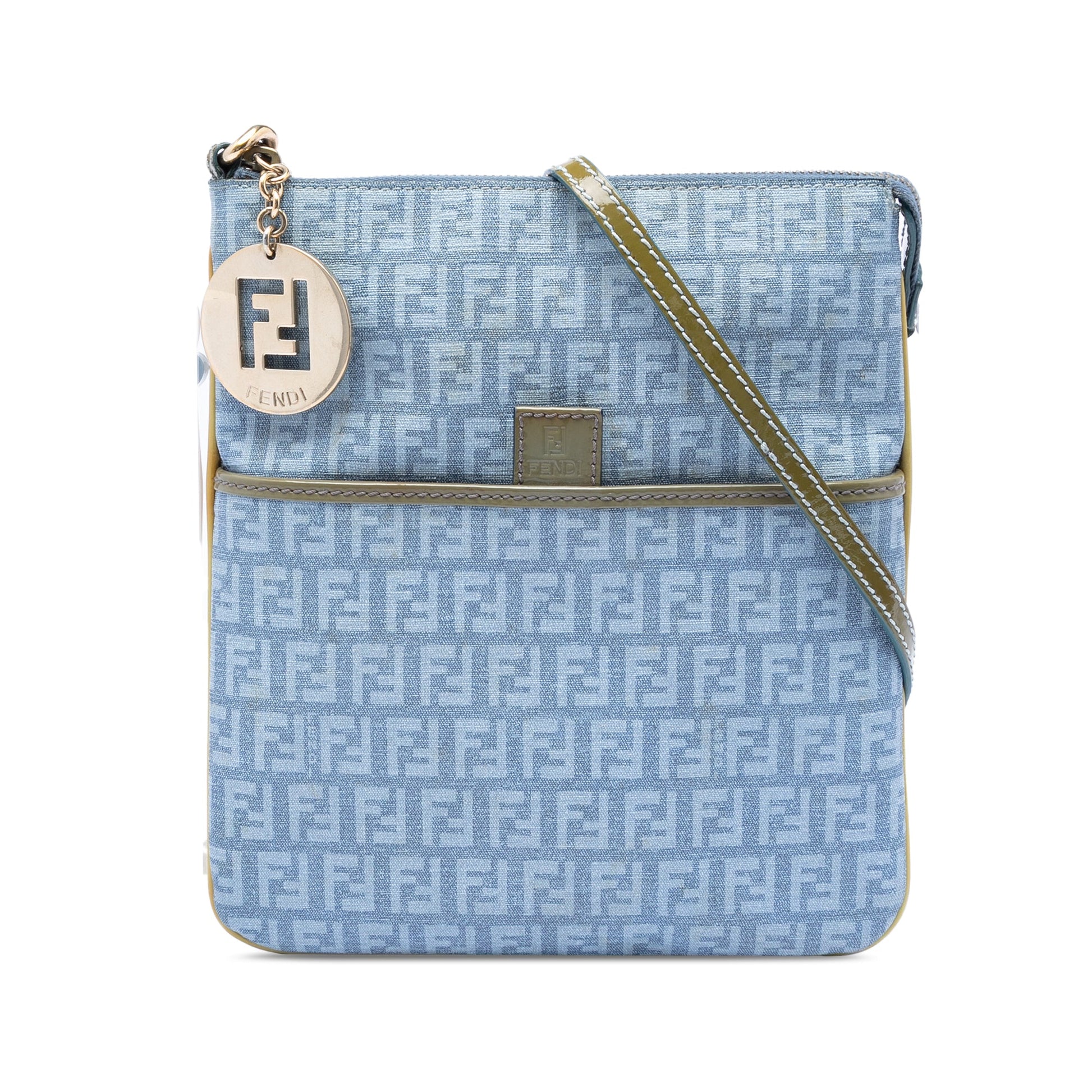 Fendi Zucchino Coated Canvas Forever Crossbody