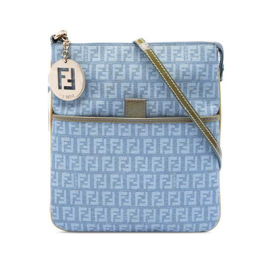 Fendi Zucchino Coated Canvas Forever Crossbody