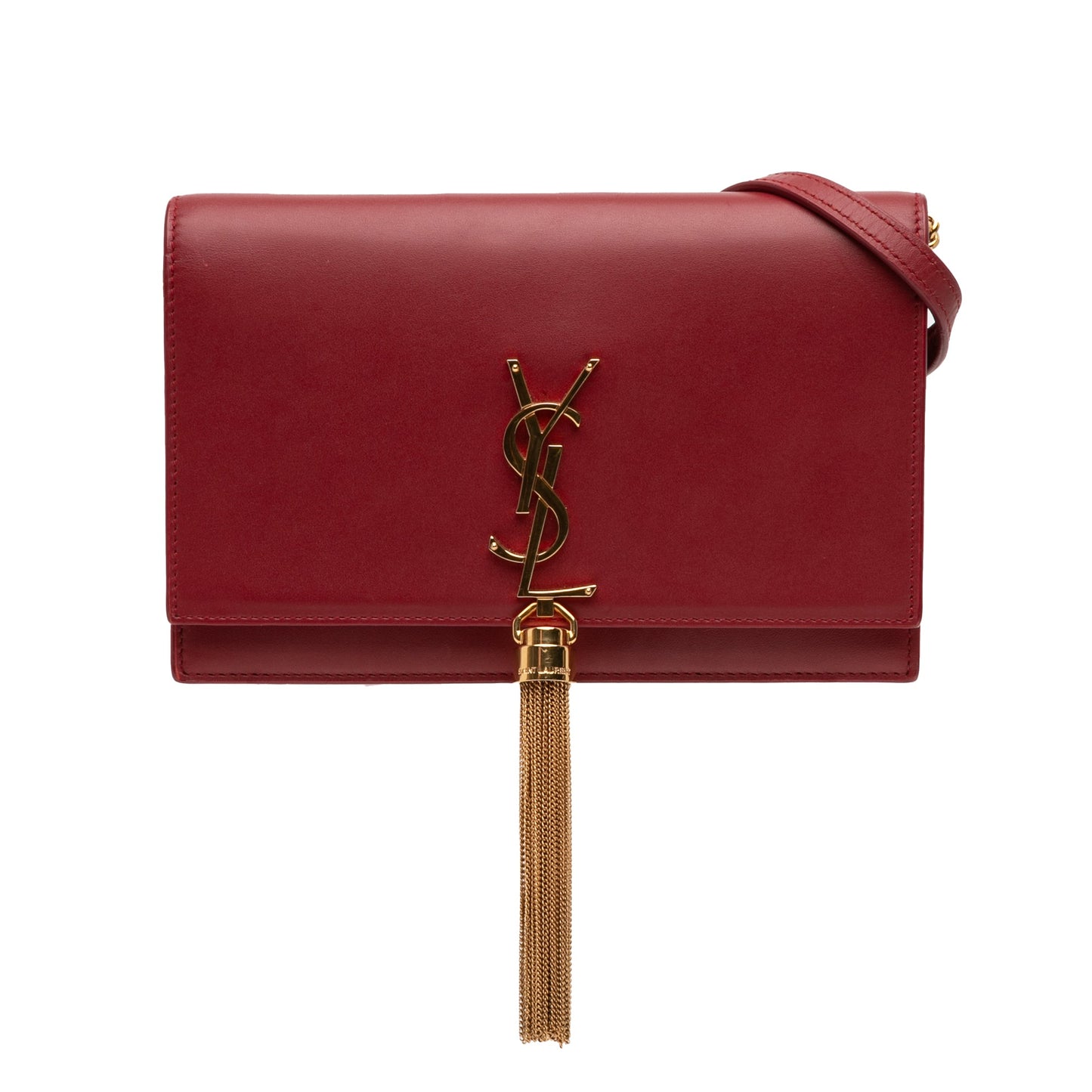 Saint Laurent Smooth Calfskin Monogram Kate Tassel Wallet on Chain