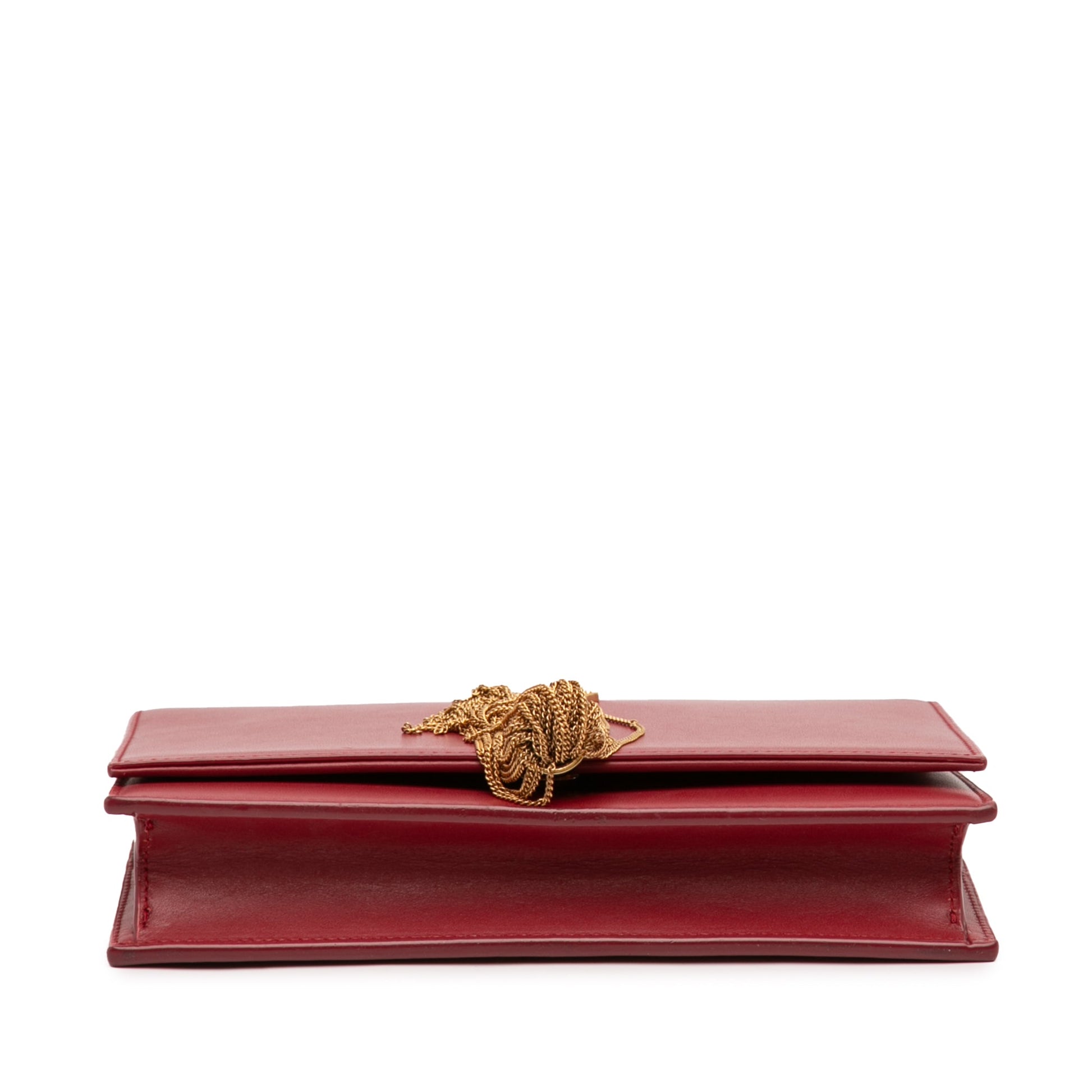 Saint Laurent Smooth Calfskin Monogram Kate Tassel Wallet on Chain