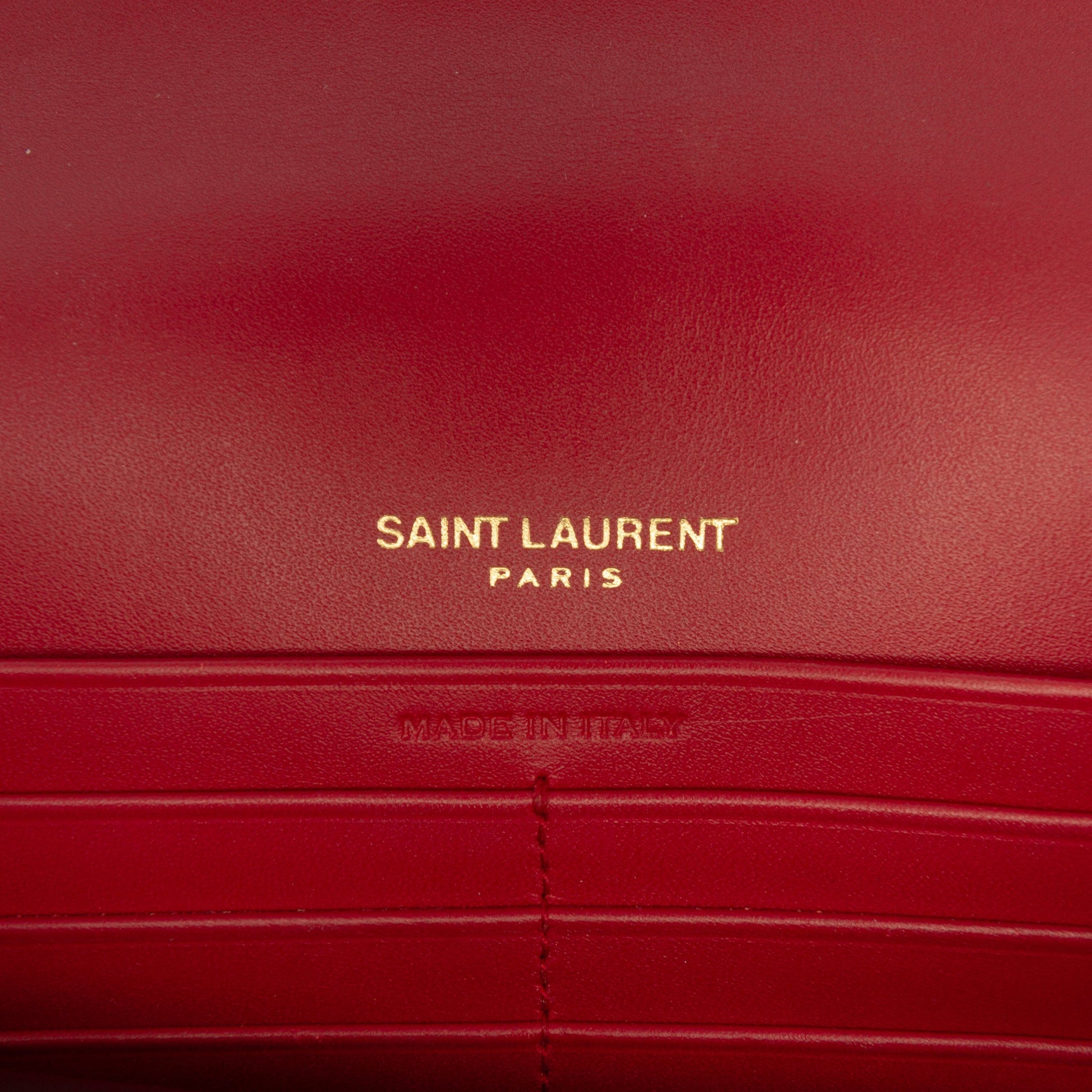 Saint Laurent Smooth Calfskin Monogram Kate Tassel Wallet on Chain