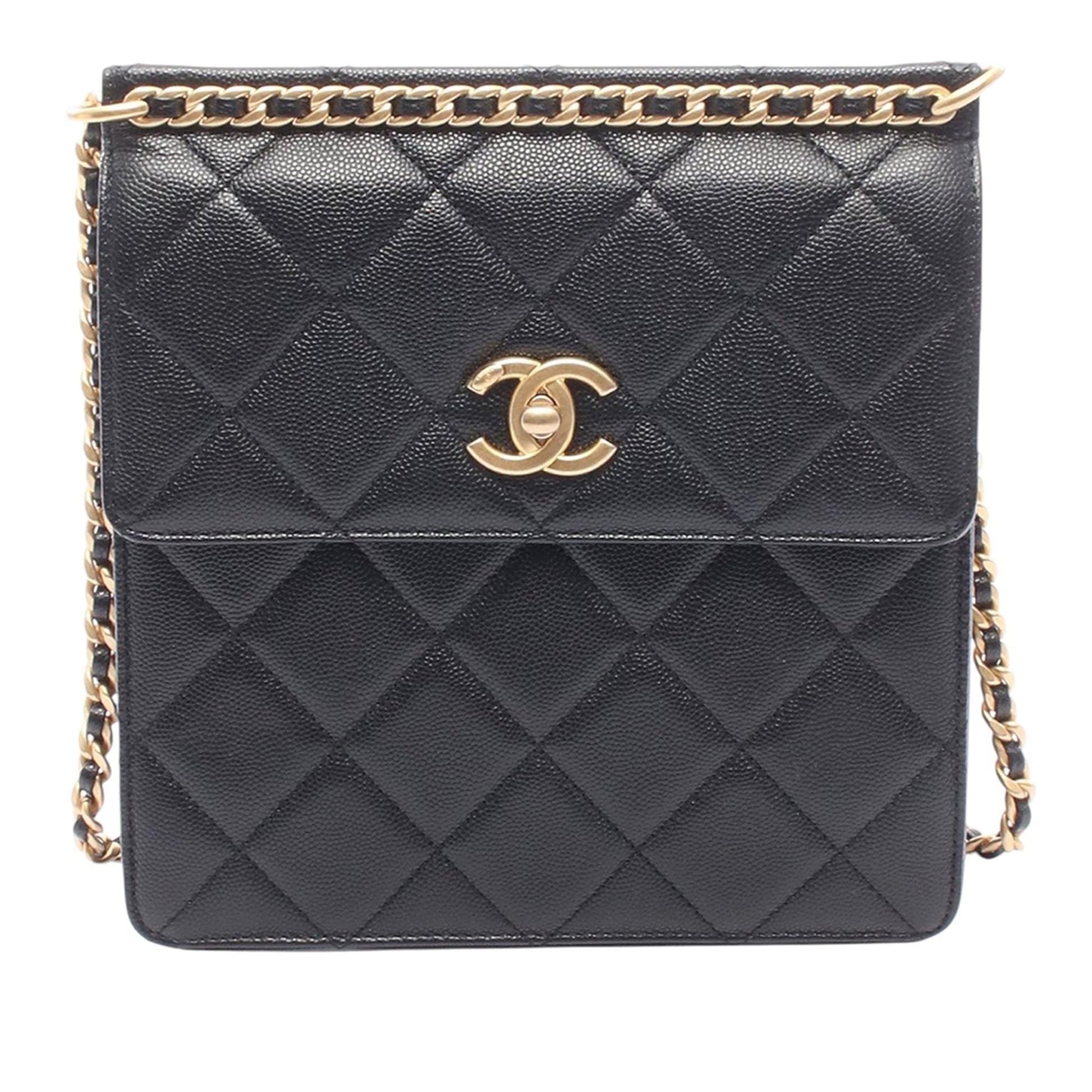 Chanel CC Caviar Square Chain Backpack