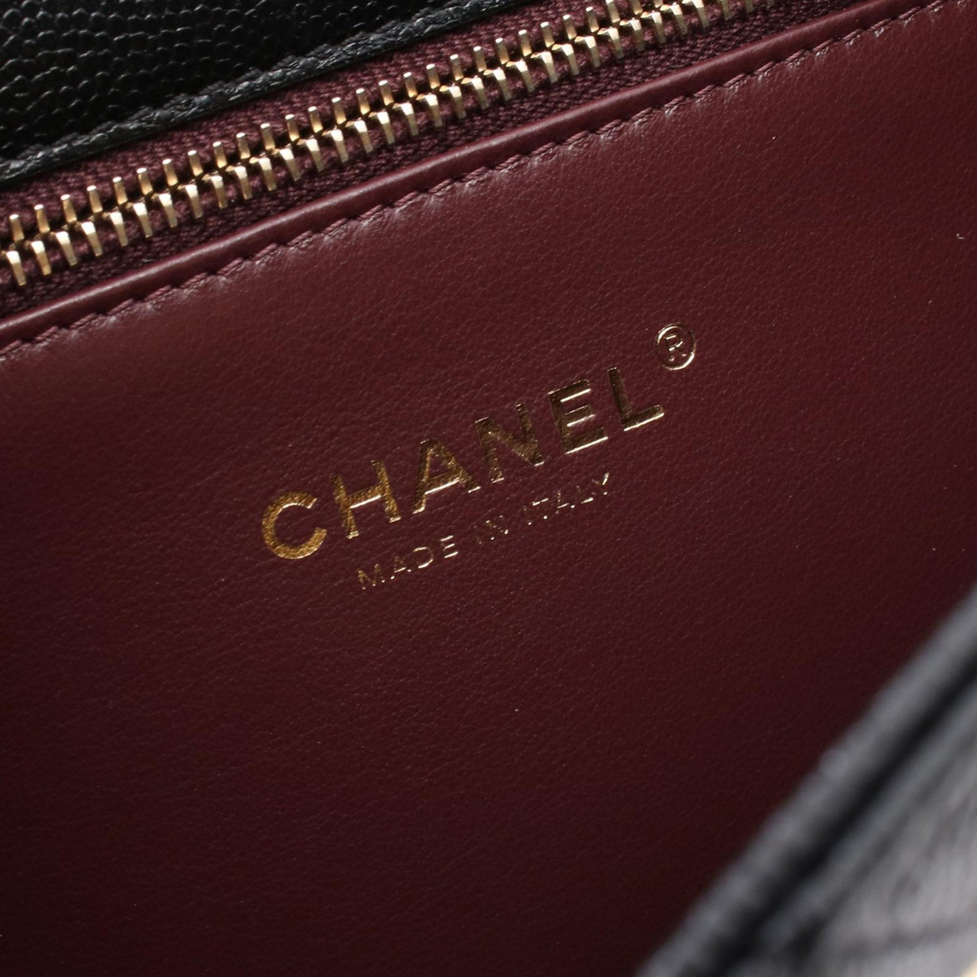 Chanel CC Caviar Square Chain Backpack