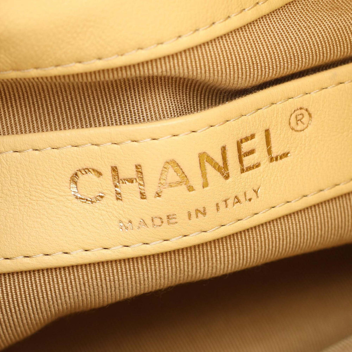 Chanel Quilted Lambskin Chain Around Bucket Bag — Yellow