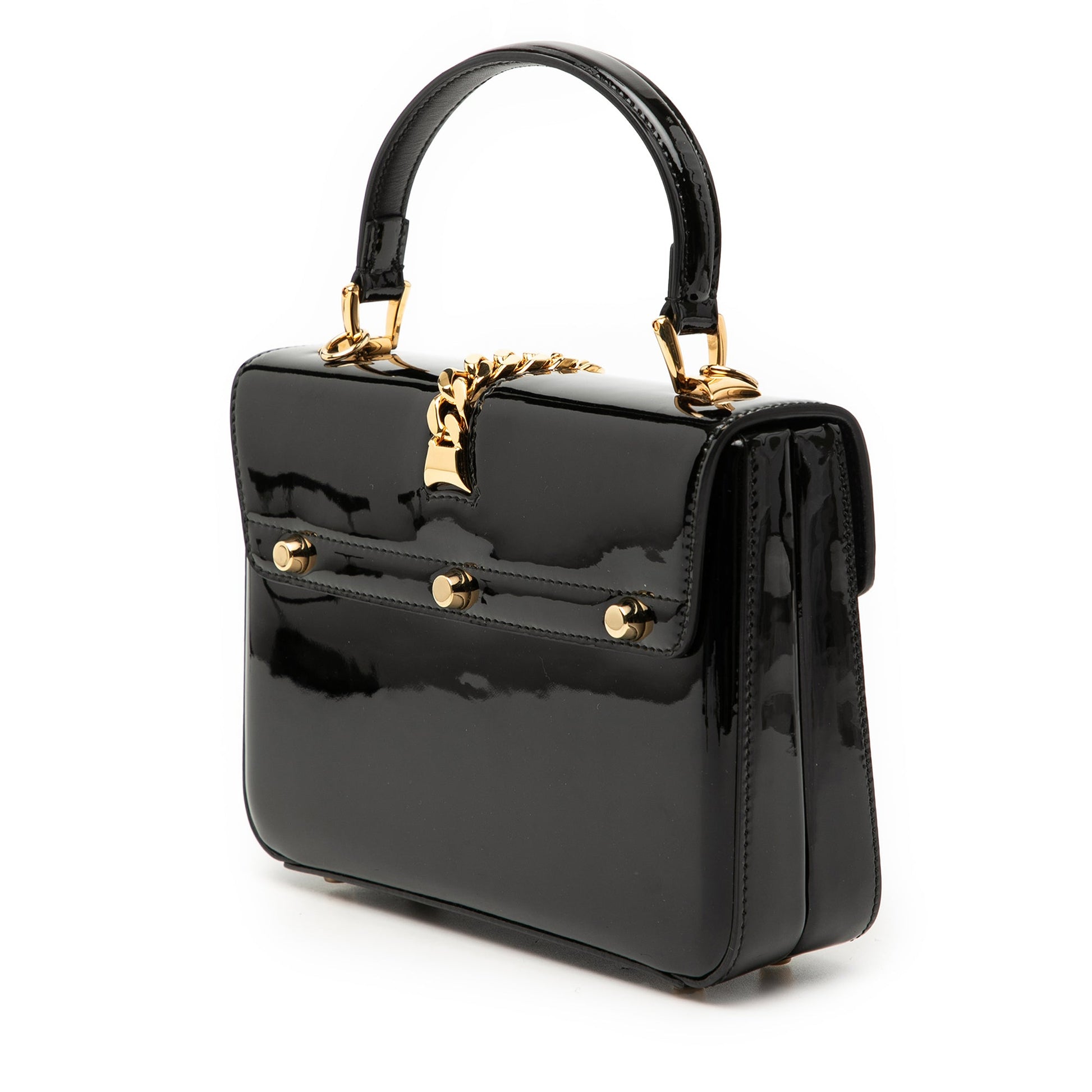 Gucci Mini Patent Sylvie 1969 Top Handle Bag