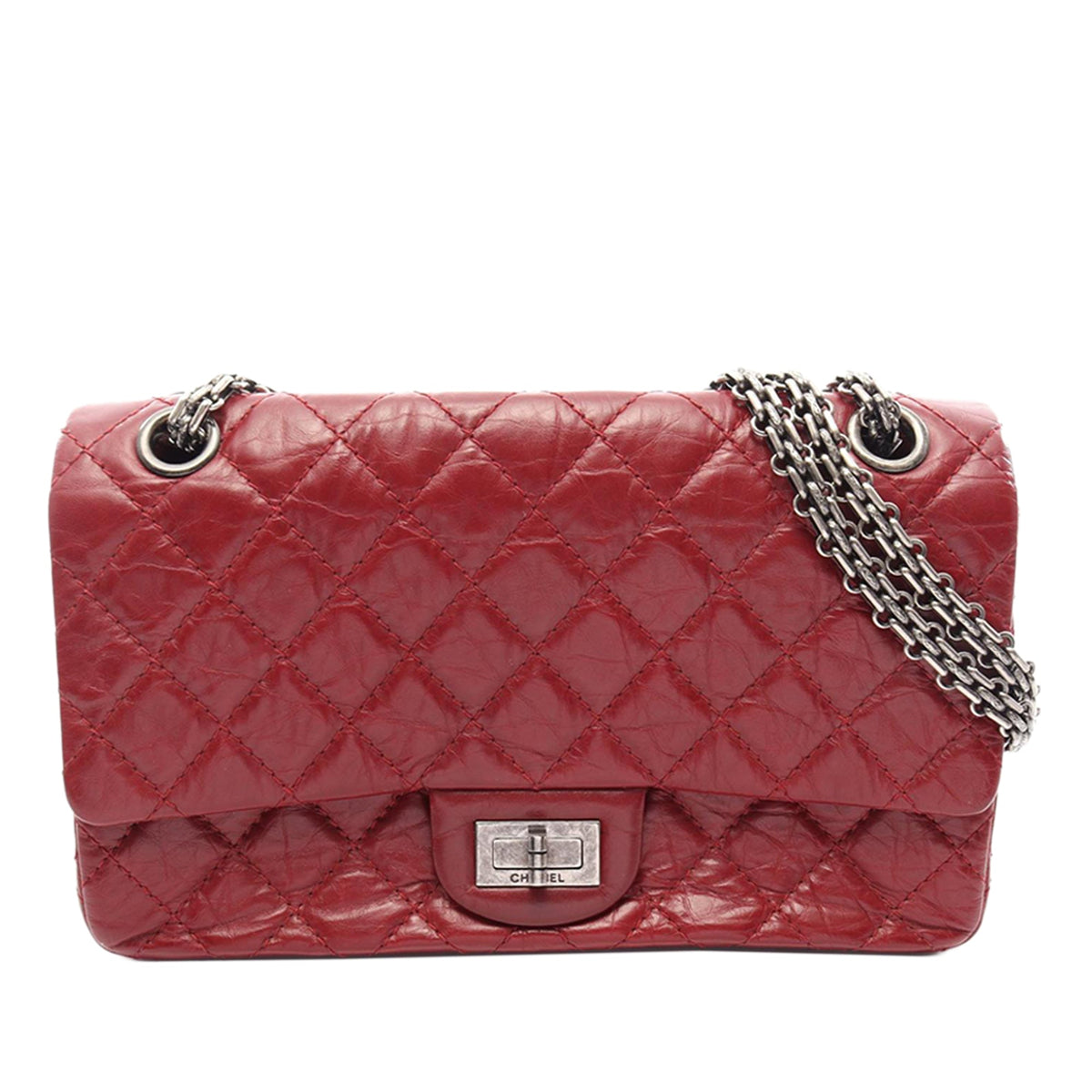 Chanel Quilted Aged Calfskin Reissue 2.55 Double Flap 227 — Red