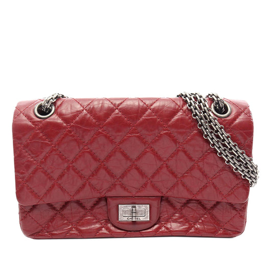 Chanel Quilted Aged Calfskin Reissue 2.55 Double Flap 227 — Red