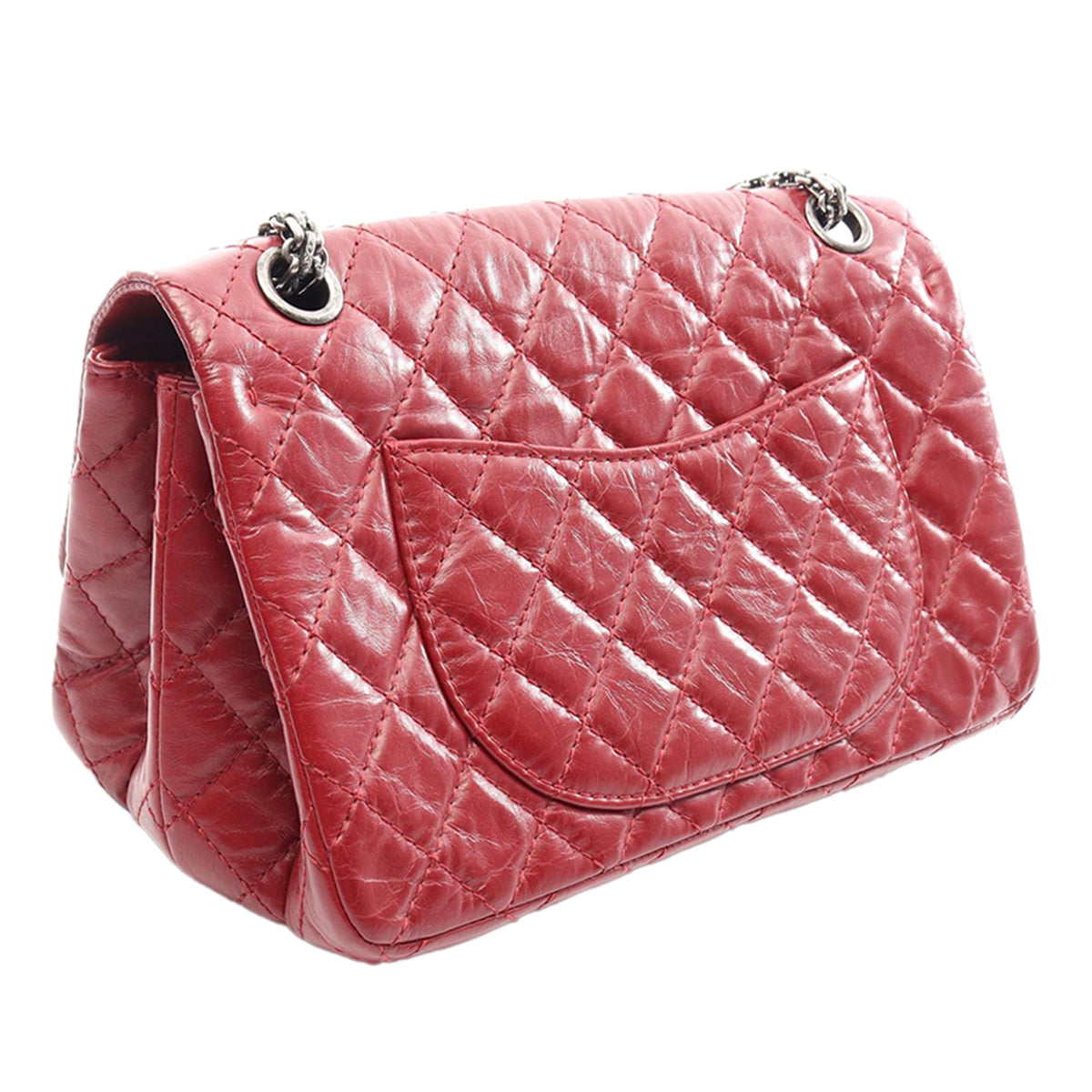 Chanel Quilted Aged Calfskin Reissue 2.55 Double Flap 227 — Red