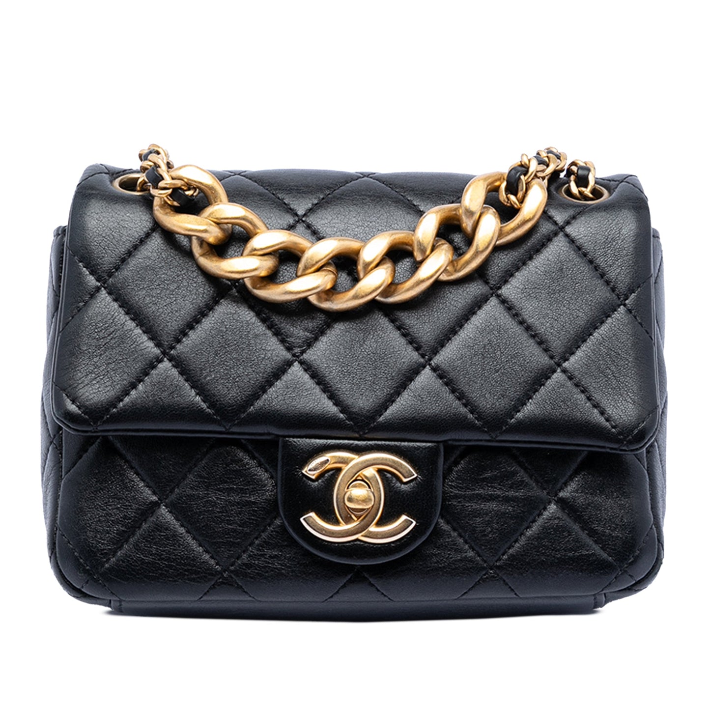 Chanel Mini CC Quilted Calfskin Multi Chain Single Flap