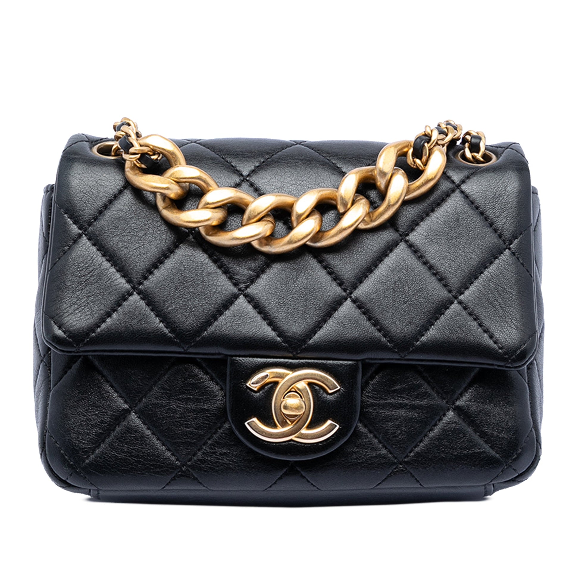 Chanel Mini CC Quilted Calfskin Multi Chain Single Flap