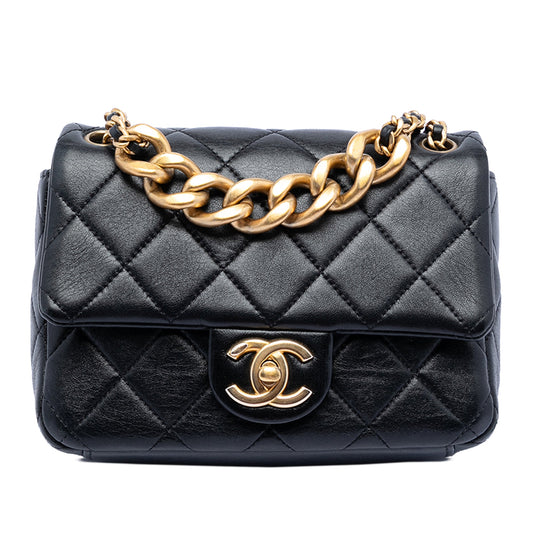 Chanel Mini CC Quilted Calfskin Multi Chain Single Flap