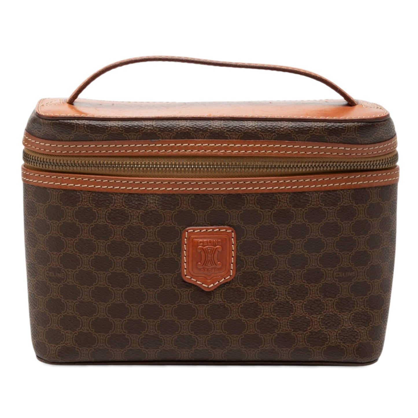 Celine Macadam Coated Canvas Vanity Bag