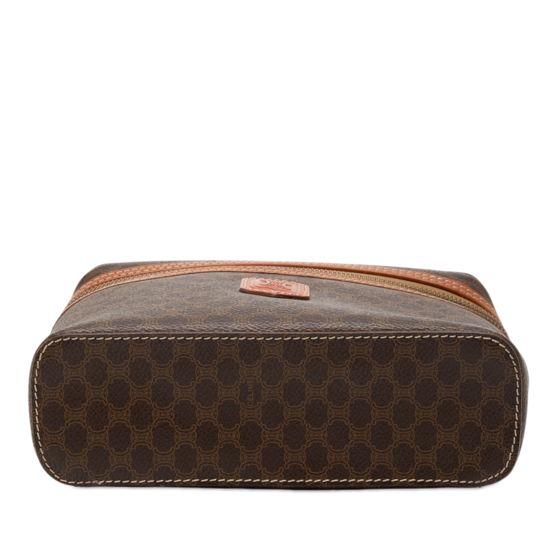 Celine Macadam Coated Canvas Vanity Bag