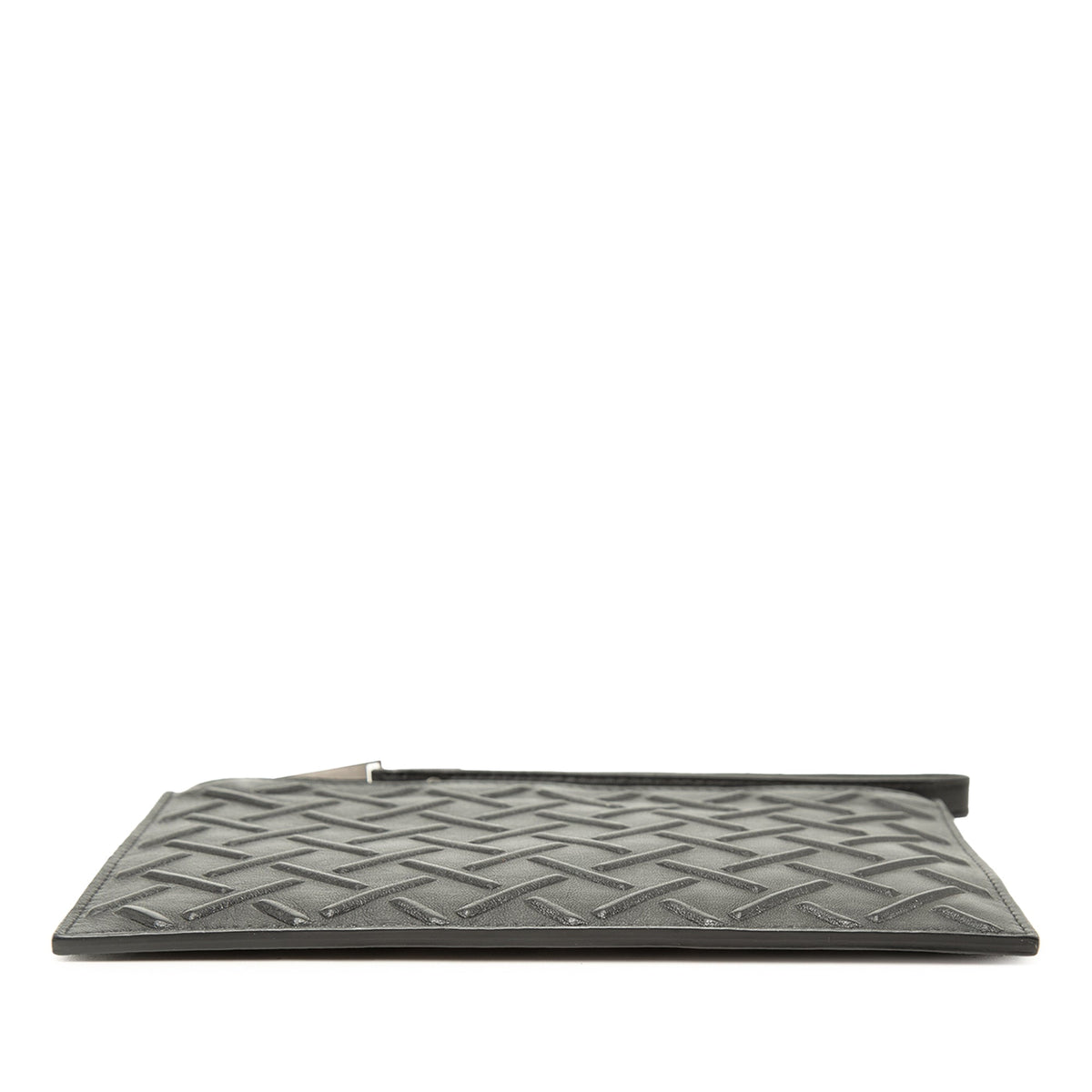 Bottega Veneta Embossed Nappa Zip Pouch — Black