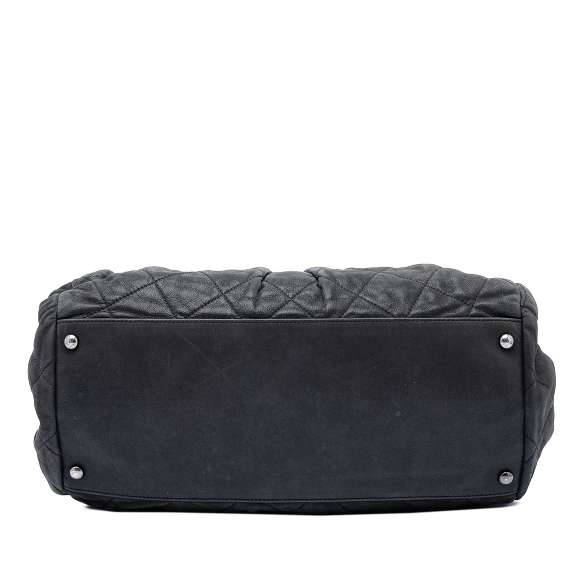 Chanel Quilted Iridescent Calfskin Chic Quilt Bowling Bag — Black