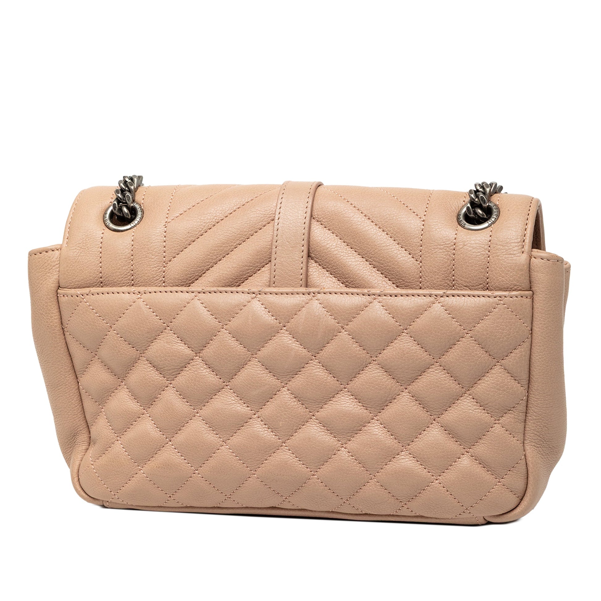 Saint Laurent Medium Sheepskin Triquilt Monogram College Bag