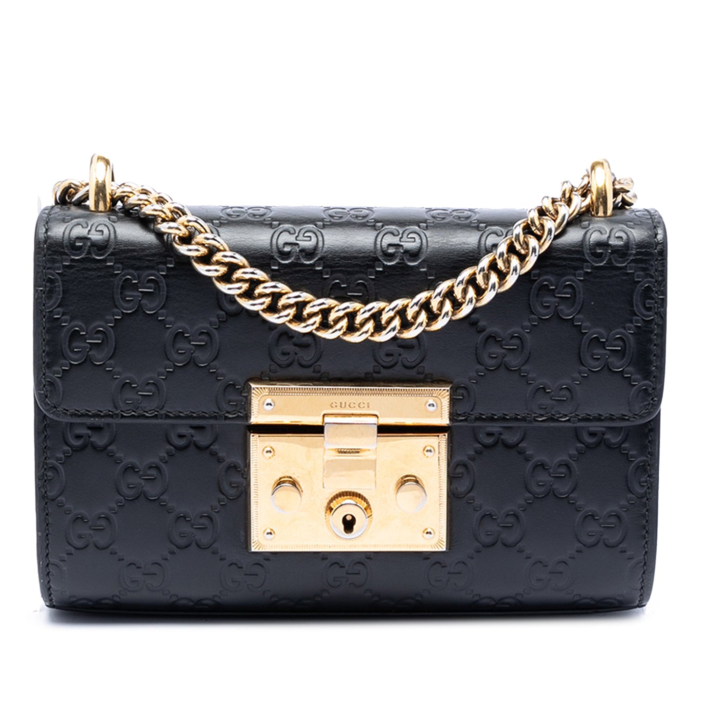 Gucci Small Guccissima Padlock Crossbody