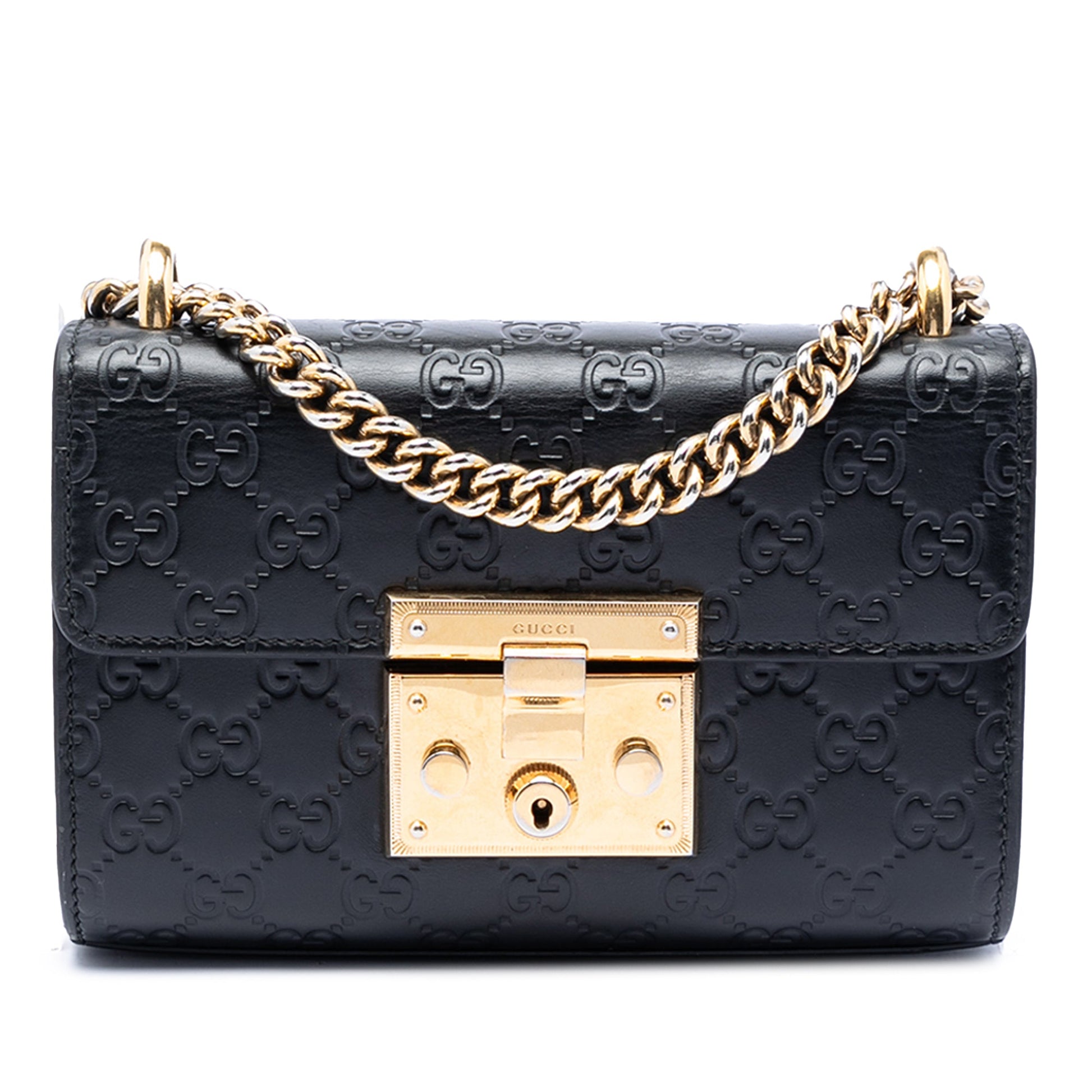 Gucci Small Guccissima Padlock Crossbody