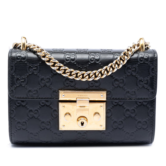 Gucci Small Guccissima Padlock Crossbody