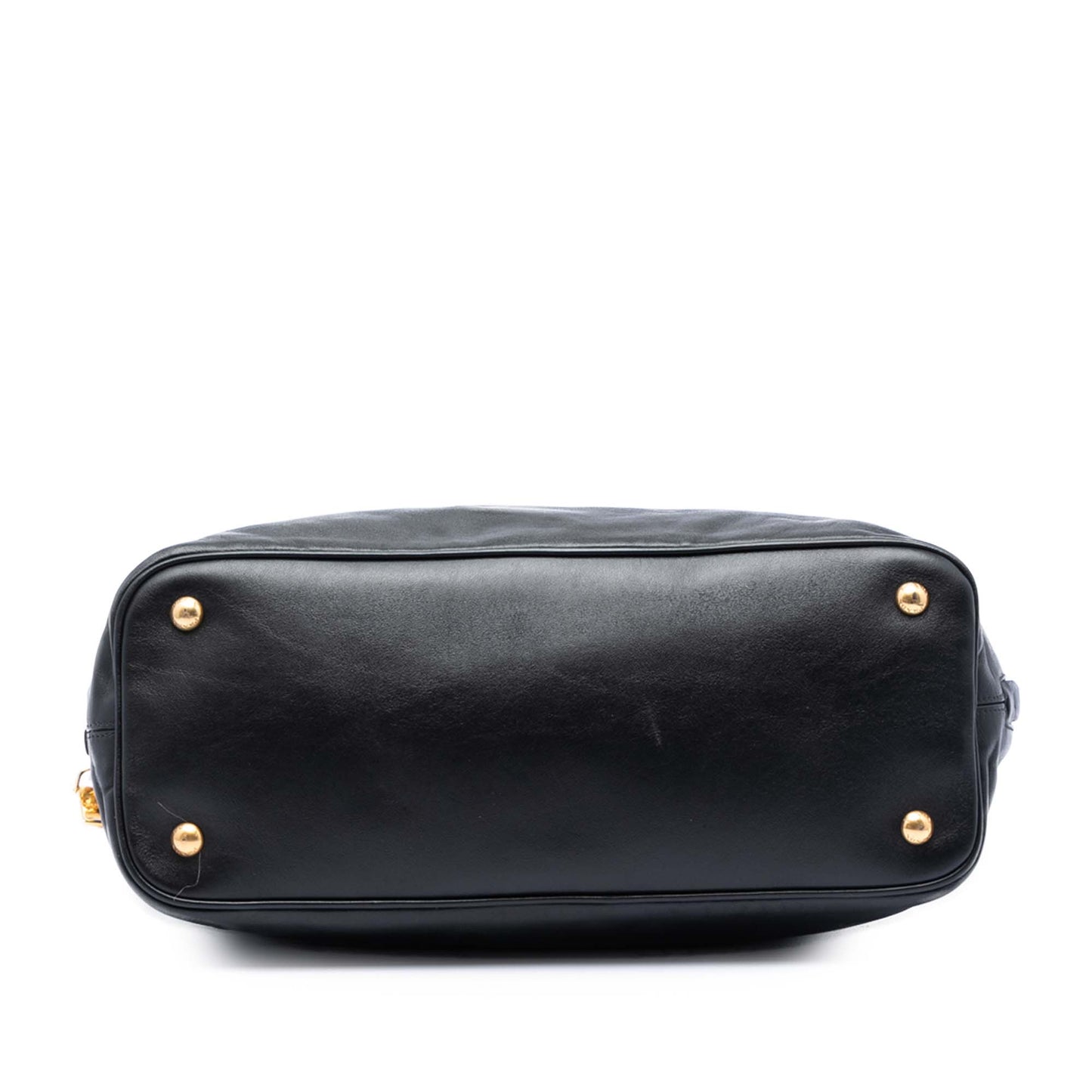Prada Soft Calf Side Zip Open Convertible Tote