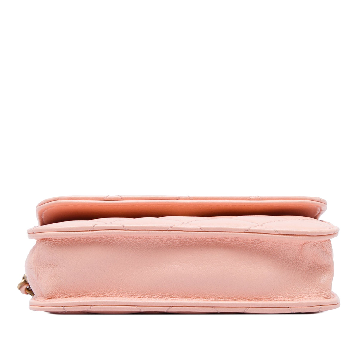 Chanel Mini Lambskin Pearl Crush Clutch On Chain — Pink