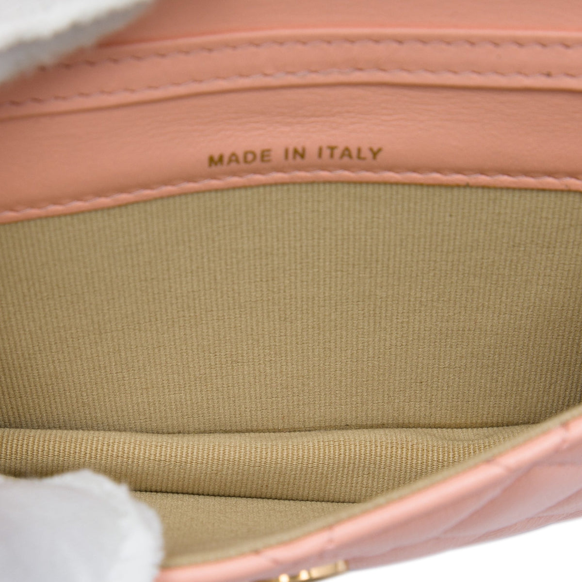 Chanel Mini Lambskin Pearl Crush Clutch On Chain — Pink
