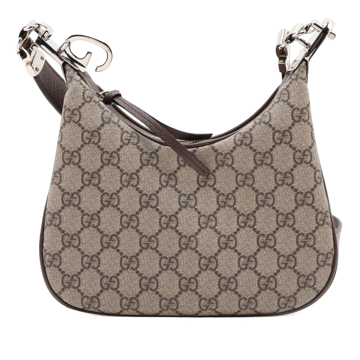 Gucci Small GG Supreme Web Attache Crossbody — Beige