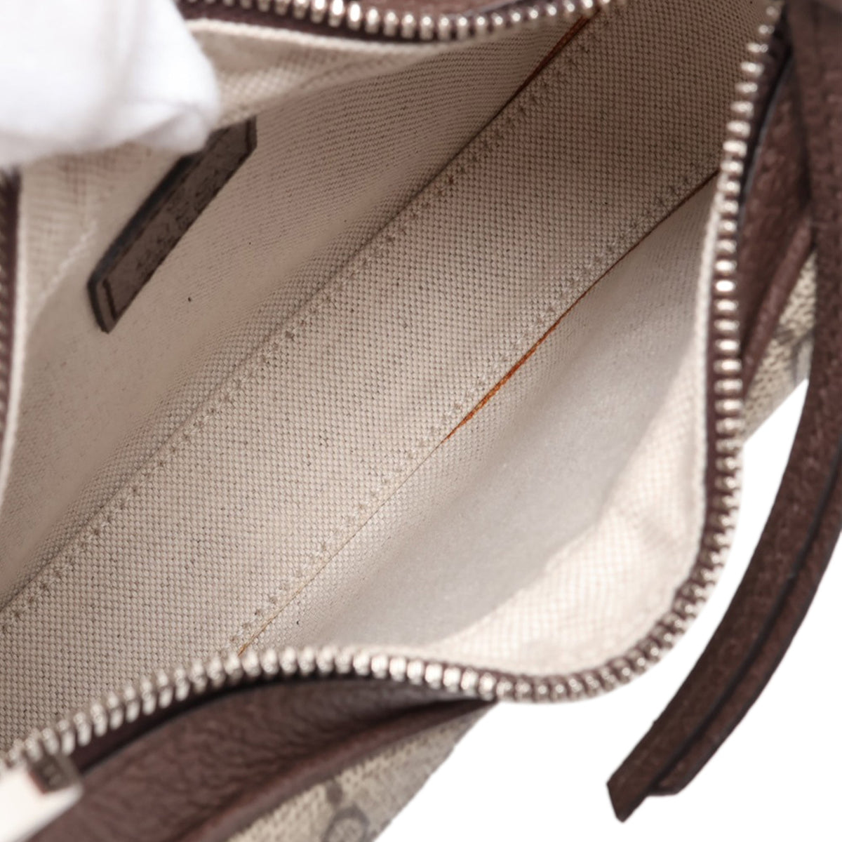 Gucci Small GG Supreme Web Attache Crossbody — Beige