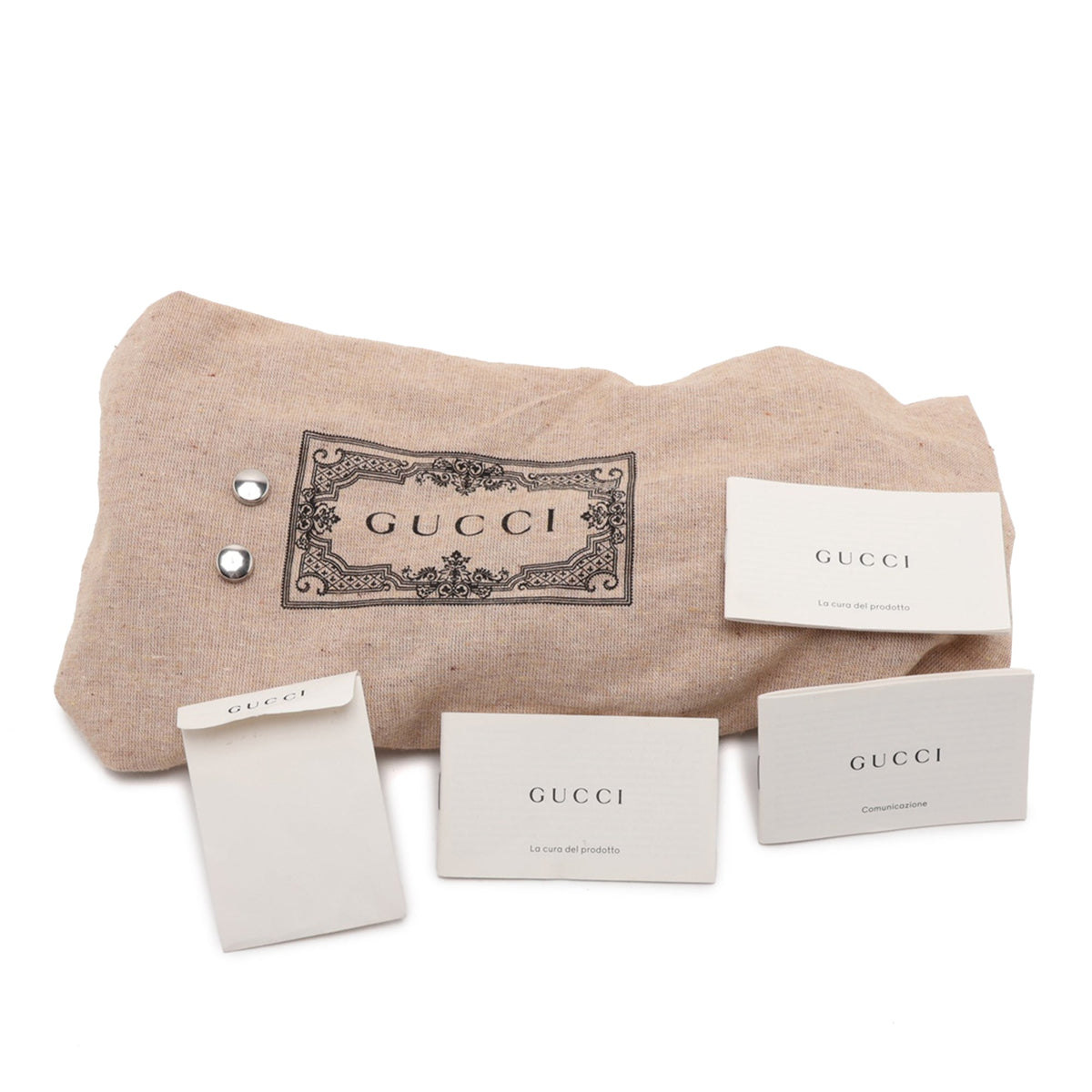Gucci Small GG Supreme Web Attache Crossbody — Beige