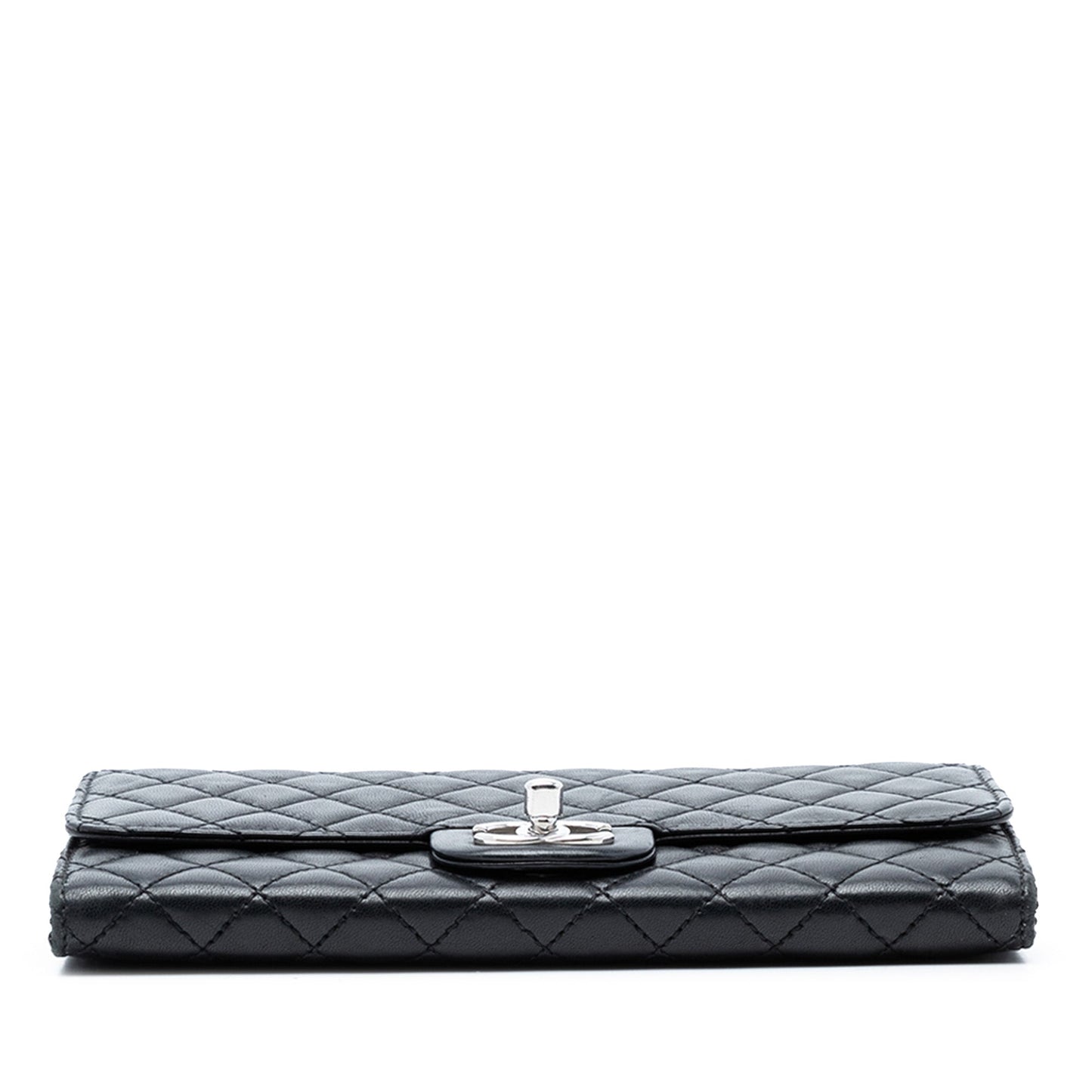 CC Quilted Lambskin East West Wallet on Chain
