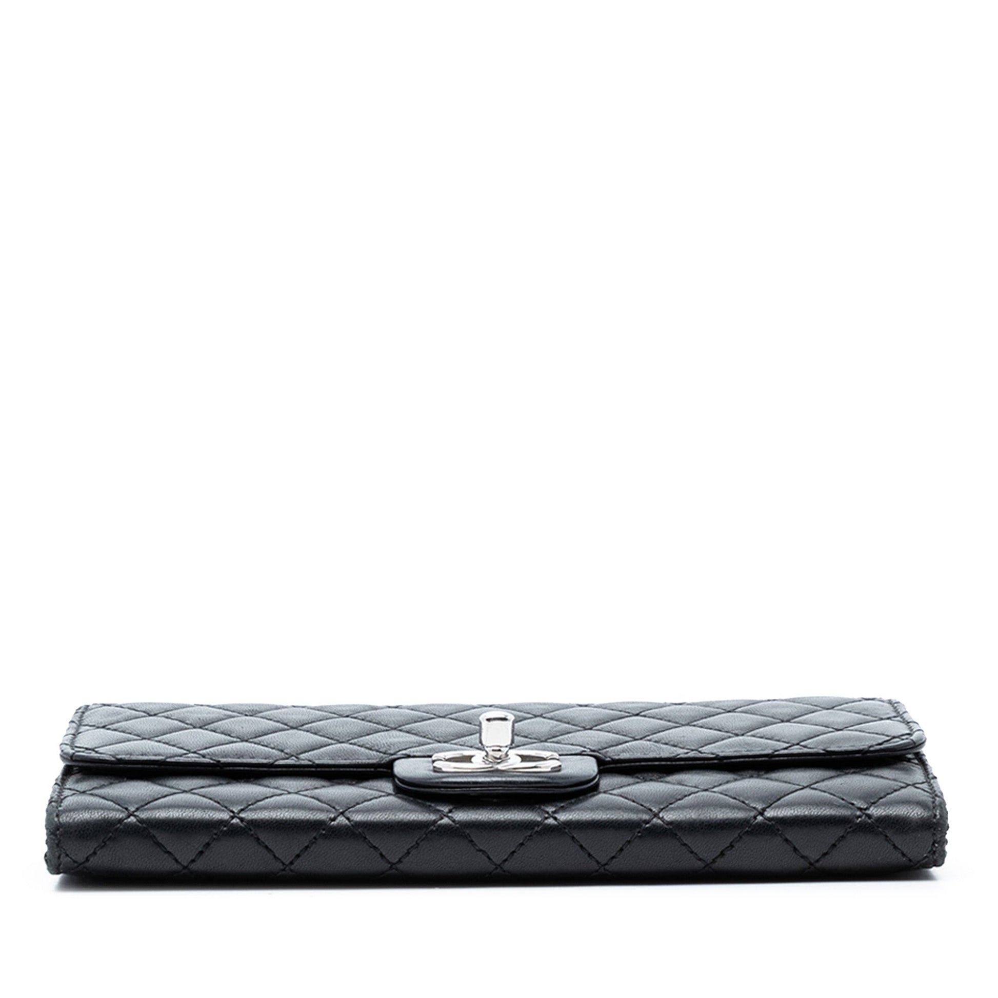 CC Quilted Lambskin East West Wallet on Chain