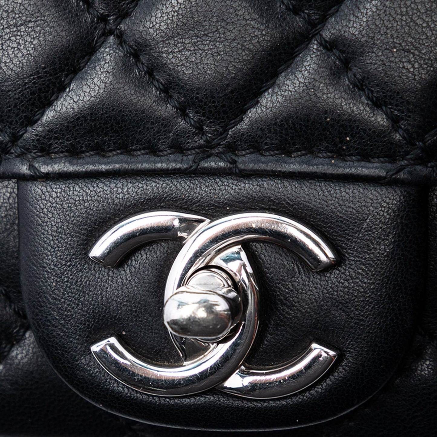 CC Quilted Lambskin East West Wallet on Chain