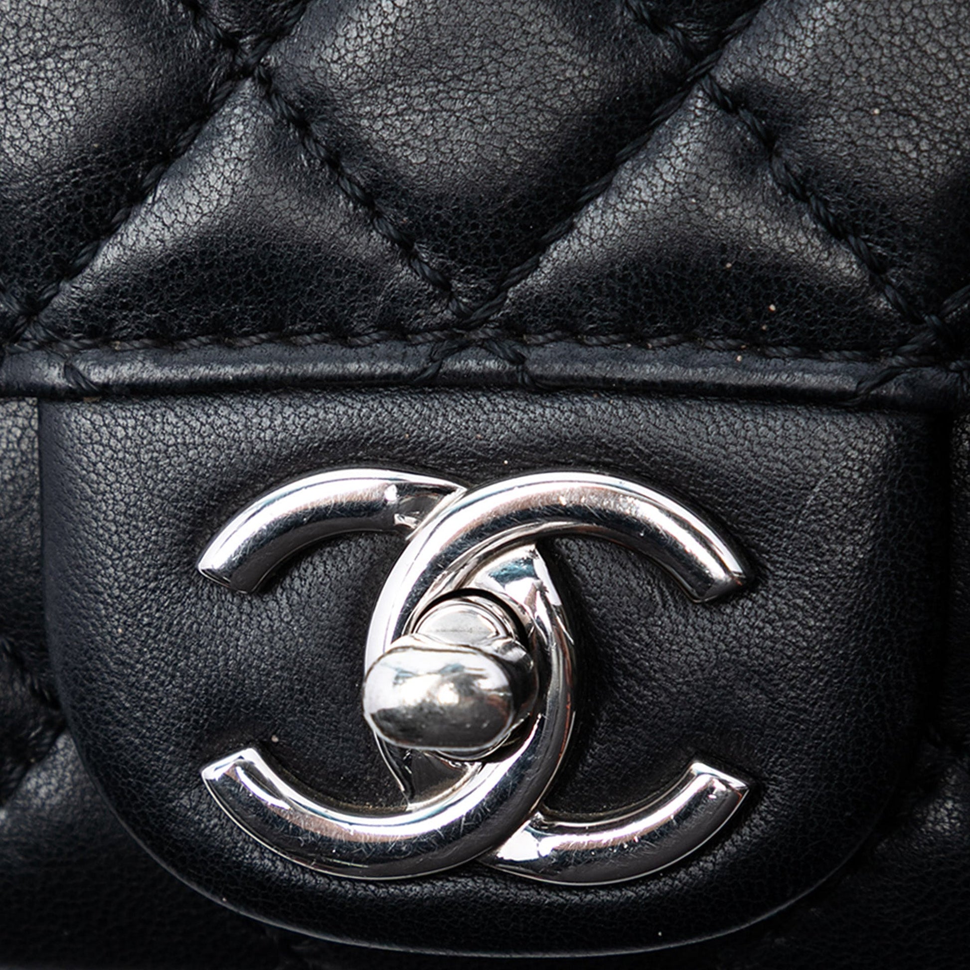 CC Quilted Lambskin East West Wallet on Chain
