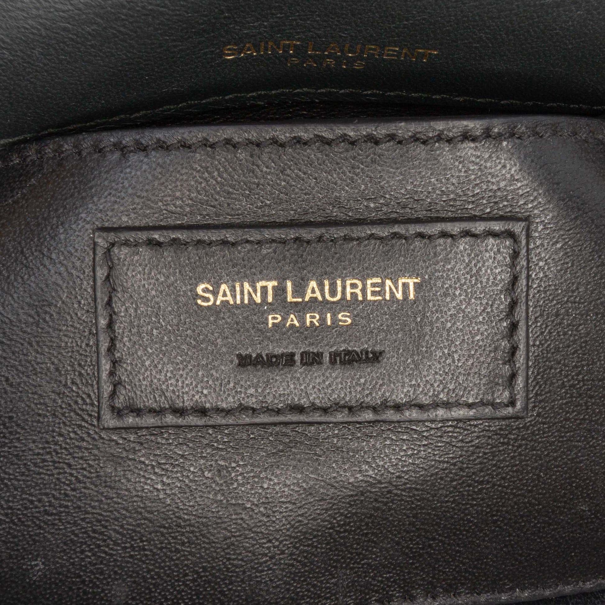 Saint Laurent Small Lambskin Monogram Vicky Chain Bag