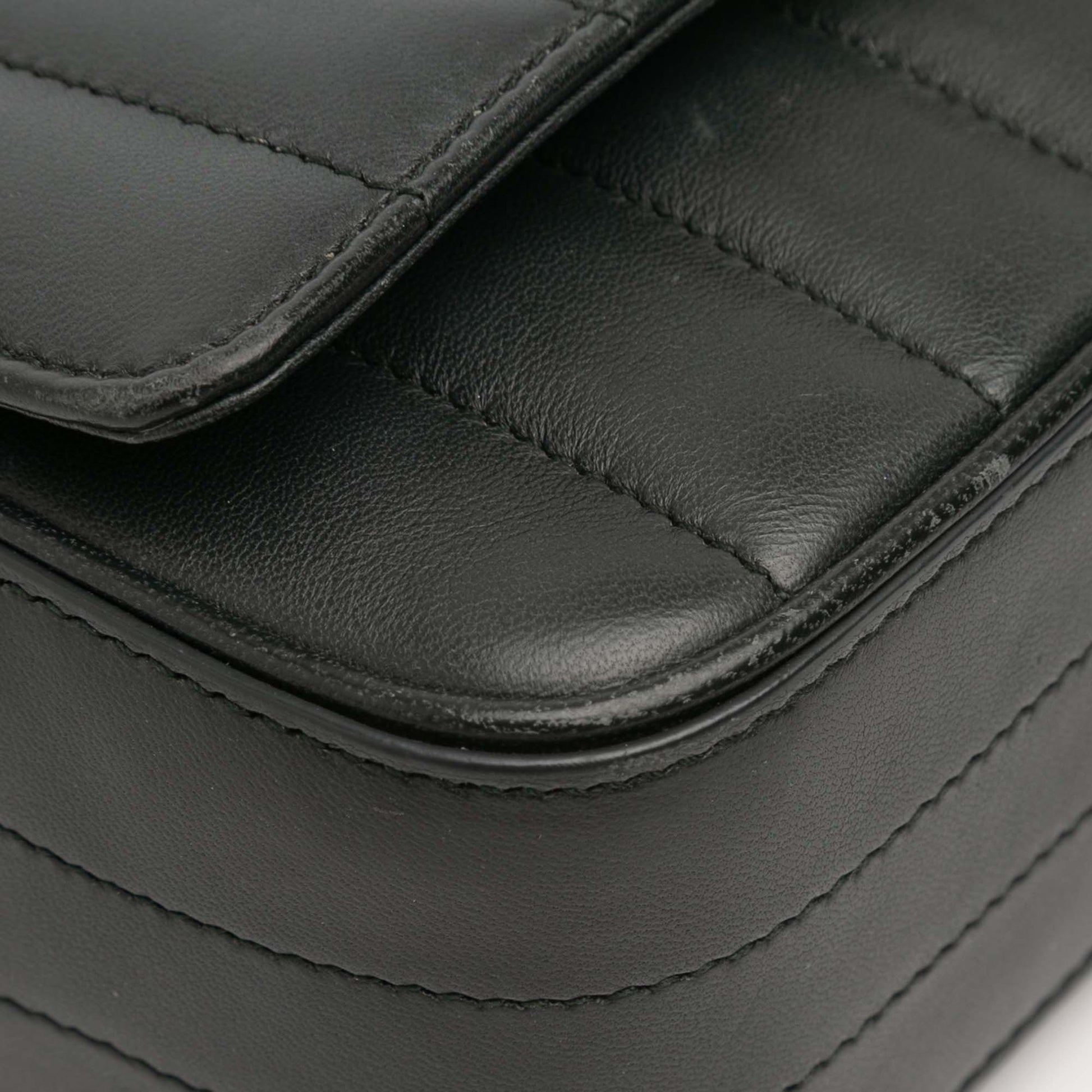 Saint Laurent Small Lambskin Monogram Vicky Chain Bag