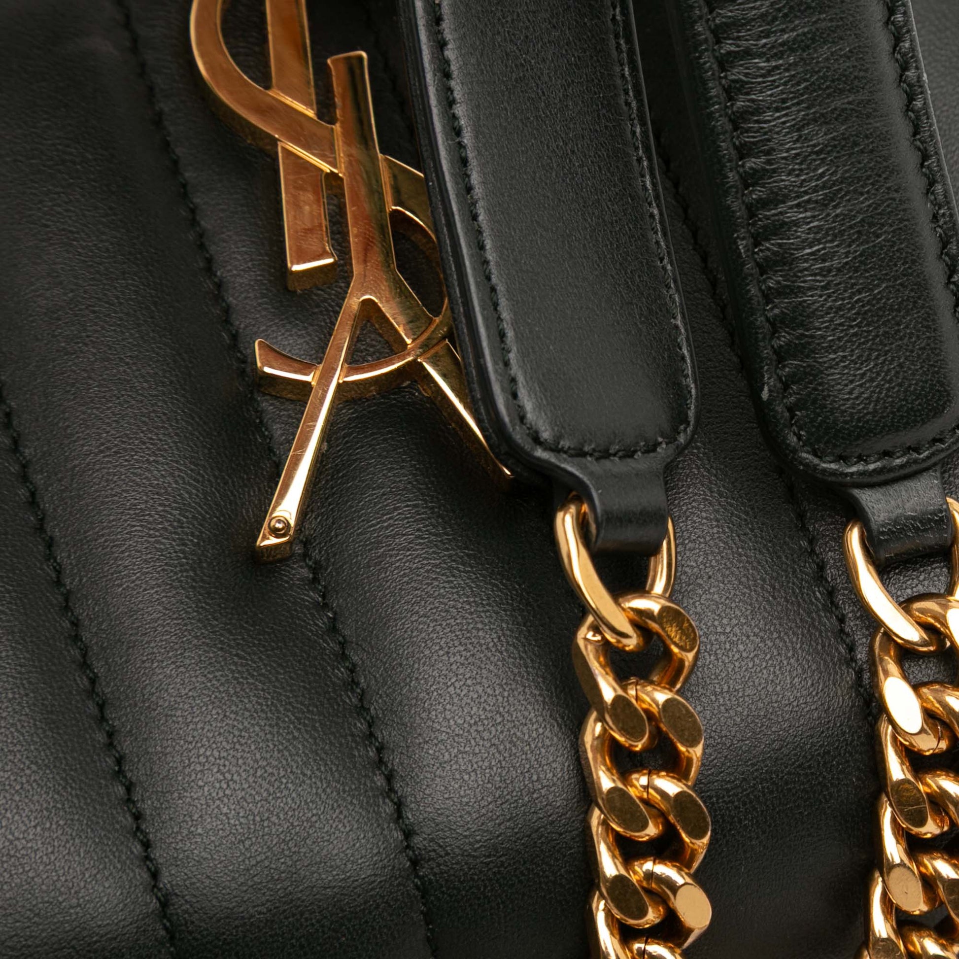 Saint Laurent Small Lambskin Monogram Vicky Chain Bag